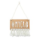 Stephan Baby Hanging Beechwood Nursery Sign, My Crib