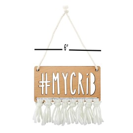 Stephan Baby Hanging Beechwood Nursery Sign, My Crib