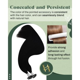 Ugeat K Tip Hair Extensions Real Human Hair Jet Black Flat Tip Human Hair Extensions Jet Black Keratin Ktips 22 Inch Add Length Long Hairstyles for Women 50S 50G Ugeat K Tip Hair Extensions Real Human Hair Jet Black Flat Tip Human Hair Extensions Jet Black Keratin Ktips 22 Inch Add Length Long Hairstyles for Women 50S 50G