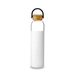 SOMA Glass Water Bottle with Silicone Sleeve, BPA-Free, White, 25oz