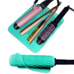 Sygile 11 X 7.5 Large Size Heat Resistant Silicone Travel Mat, Anti-Heat Pad for Hair Straighteners, Hair Rollers, Curling Irons, Flat Irons and Other Hair Styling Tools - Mint Green (Turquoise)
