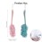 Shower Loofah with Handle for Skin Exfoliating,Shower Brush for Cleaning Body for Men and Women (Blue/Pink)