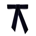 EmilyRose Couture Large Velvet Hair Bow Collection (Barrette, Navy Blue)