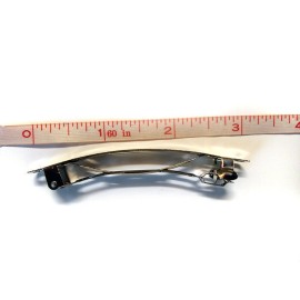 EmilyRose Couture Large Velvet Hair Bow Collection (Barrette, Navy Blue)