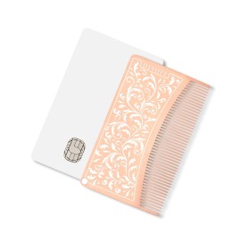 Divoti Surgical Stainless Steel Credit Card Size Wallet Comb Perfect for Wallet & Pocket - Compact & Durable Hair & Beard Comb - EDC Comb - Botany