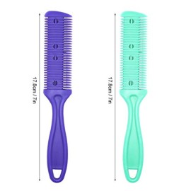 Hair Cutter Comb,Dual Side Haircut Scissor Hair Cutting Trimming Comb,with Stainless Steel Blade Hair Grooming Shaper Tool,for Long or Short Hair Hair Cutter Comb,Dual Side Haircut Scissor Hair Cutting Trimming Comb,with Stainless Steel Blade Hair Grooming Shaper Tool,for Long or Short Hair