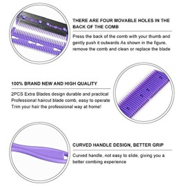 Hair Cutter Comb,Dual Side Haircut Scissor Hair Cutting Trimming Comb,with Stainless Steel Blade Hair Grooming Shaper Tool,for Long or Short Hair Hair Cutter Comb,Dual Side Haircut Scissor Hair Cutting Trimming Comb,with Stainless Steel Blade Hair Grooming Shaper Tool,for Long or Short Hair