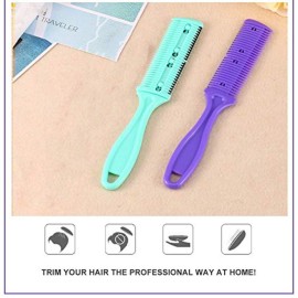 Hair Cutter Comb,Dual Side Haircut Scissor Hair Cutting Trimming Comb,with Stainless Steel Blade Hair Grooming Shaper Tool,for Long or Short Hair Hair Cutter Comb,Dual Side Haircut Scissor Hair Cutting Trimming Comb,with Stainless Steel Blade Hair Grooming Shaper Tool,for Long or Short Hair