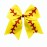 Girls Cheerleader Jumbo Bow Ponytail Holder Hairbow Girl Teen Hair Accessories JB81 (A-White Yellow)