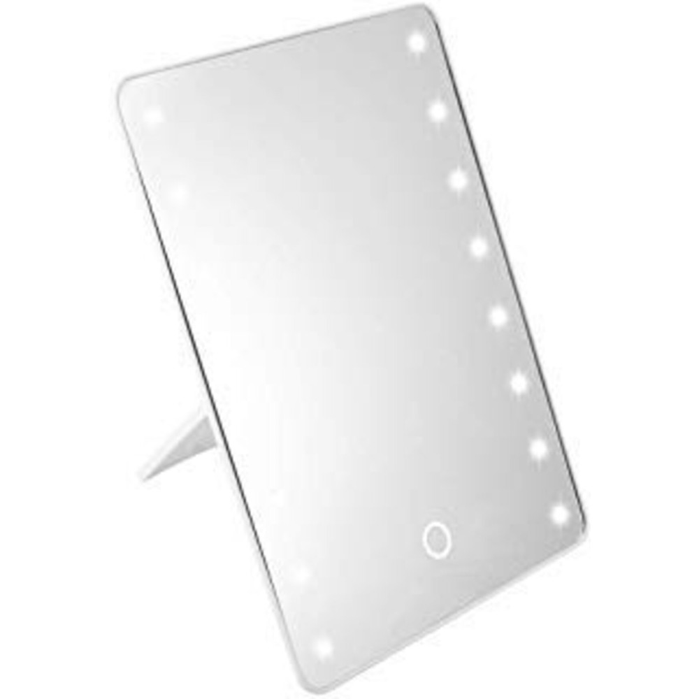 Sonew Makeup Mirror 16LED Dimmable Tabletop Lighted Cosmetic Vanity Mirror, Folding Travel Mirror and Rotating LED Illuminated Makeup Mirror