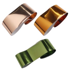 WOKOTO 10 Rolls Solid Color Nail Art Foil Stickers Tip Mirror Design Starry Sky Adhesive Nail Transfer Decals Manicure Decoration (0.98inchs*39.4inchs)