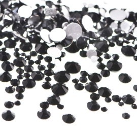 LPBeads 3456 Pieces Nail Crystals AB Nail Art Rhinestones Round Beads Flatback Glass Charms Gems Stones, 6 Sizes for Nails Decoration Makeup Clothes Shoes (Mix SS3 4 5 6 8 10, Black) LPBeads 3456 Pieces Nail Crystals AB Nail Art Rhinestones Round Beads Flatback Glass Charms Gems Stones, 6 Sizes for Nails Decoration Makeup Clothes Shoes (Mix SS3 4 5 6 8 10, Black)
