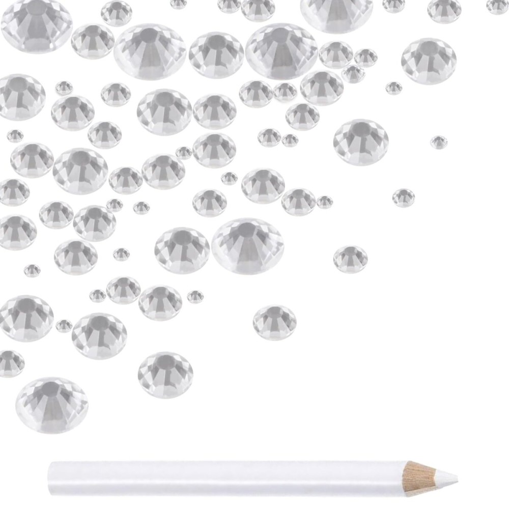 LPBeads 3456 Pieces Nail Crystals AB Nail Art Rhinestones Round Beads Flatback Glass Charms Gems Stones, 6 Sizes for Nails Decoration Makeup Clothes Shoes (Mix SS3 4 5 6 8 10, Crystal Clear) LPBeads 3456 Pieces Nail Crystals AB Nail Art Rhinestones Round Beads Flatback Glass Charms Gems Stones, 6 Sizes for Nails Decoration Makeup Clothes Shoes (Mix SS3 4 5 6 8 10, Crystal Clear)