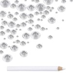 LPBeads 3456 Pieces Nail Crystals AB Nail Art Rhinestones Round Beads Flatback Glass Charms Gems Stones, 6 Sizes for Nails Decoration Makeup Clothes Shoes (Mix SS3 4 5 6 8 10, Crystal Clear)