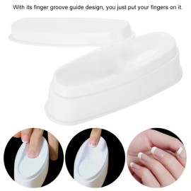 5 Pieces French Dip Powder Holder Tray, Nail Smile Line Molding Nail Container Manicure Mould Tool Portable White 5 Pieces French Dip Powder Holder Tray, Nail Smile Line Molding Nail Container Manicure Mould Tool Portable White