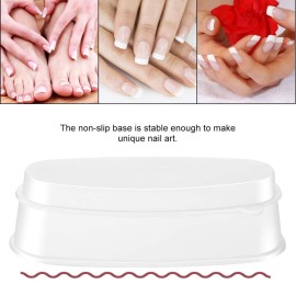 5 Pieces French Dip Powder Holder Tray, Nail Smile Line Molding Nail Container Manicure Mould Tool Portable White 5 Pieces French Dip Powder Holder Tray, Nail Smile Line Molding Nail Container Manicure Mould Tool Portable White