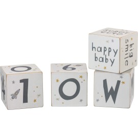 Primitives by Kathy Baby Milestone Blocks, Set of 4, Galaxy