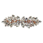 Faship Gorgeous Clear Rhinestone Crystal Floral Hair Barrette Clip