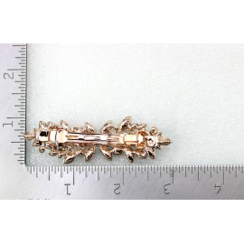 Faship Gorgeous Clear Rhinestone Crystal Floral Hair Barrette Clip