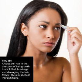 F.A.R.A.H. Z-Tweeze Professional Modern Art Stainless Steel Dual Ended Precision Tweezers with Slanted and Pointed Tips