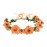 June Bloomy Rose Floral Crown Wreath Girls Flower Headband BOHO Garland Halo Headpiece (Daisy Orange)