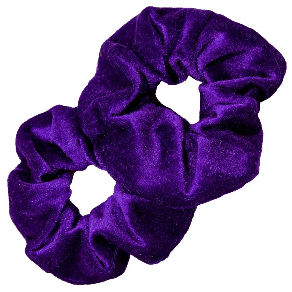 Kenz Laurenz Hair Scrunchies - 2 Velvet Hair Ties for Women Girls Hair Elastics Ponytail Holder Scrunchy Pack, Purple Kenz Laurenz Hair Scrunchies - 2 Velvet Hair Ties for Women Girls Hair Elastics Ponytail Holder Scrunchy Pack, Purple