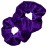 Kenz Laurenz Hair Scrunchies - 2 Velvet Hair Ties for Women Girls Hair Elastics Ponytail Holder Scrunchy Pack, Purple