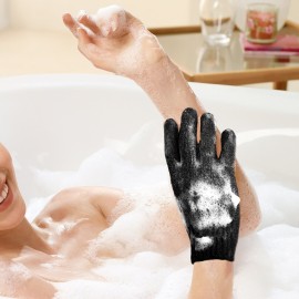 MIG4U Exfoliating Shower Gloves for Bath, Premium Nylon Body Wash Bathing Gloves for Men Women Spa, Massage and Skin Scrub, Dead Skin Remover with Hanging Loop, Black, Large MIG4U Exfoliating Shower Gloves for Bath, Premium Nylon Body Wash Bathing Gloves for Men Women Spa, Massage and Skin Scrub, Dead Skin Remover with Hanging Loop, Black, Large