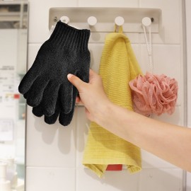 MIG4U Exfoliating Shower Gloves for Bath, Premium Nylon Body Wash Bathing Gloves for Men Women Spa, Massage and Skin Scrub, Dead Skin Remover with Hanging Loop, Black, Large MIG4U Exfoliating Shower Gloves for Bath, Premium Nylon Body Wash Bathing Gloves for Men Women Spa, Massage and Skin Scrub, Dead Skin Remover with Hanging Loop, Black, Large