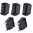 Twidec/5Pcs Rocker Switch 3 Pins 3 Position ON/Off/ON AC 6A/125V 10A/250V SPDT Car Boat Black Rocker Switch Toggle KCD3-103