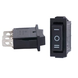 Twidec/5Pcs Rocker Switch 3 Pins 3 Position ON/Off/ON AC 6A/125V 10A/250V SPDT Car Boat Black Rocker Switch Toggle KCD3-103