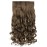 REECHO 20 1-pack 3/4 Full Head Curly Wave Clips in on Synthetic Hair Extensions HE008 Hair pieces for Women 5 Clips 4.5 Oz Per Piece - Ash Light Brown
