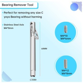 MAGICYOYO Complete Yoyo Bearing Pack - Golden Unresponsive + Size C Responsive + Removal Tool + 6 Strings + 6 Axles