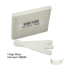 50 pcs Professional Mini Nail File (1 Bag) Double Sided 100/100 Grit Size Fine Nail Files Perfect for Personal Use, Nail Salon and Pet Grooming