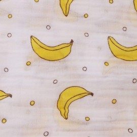 Muslin Swaddle Square Blankets Baby Receiving Blanket Wrap Swaddle Towel for Girl Shower Gift - Banana