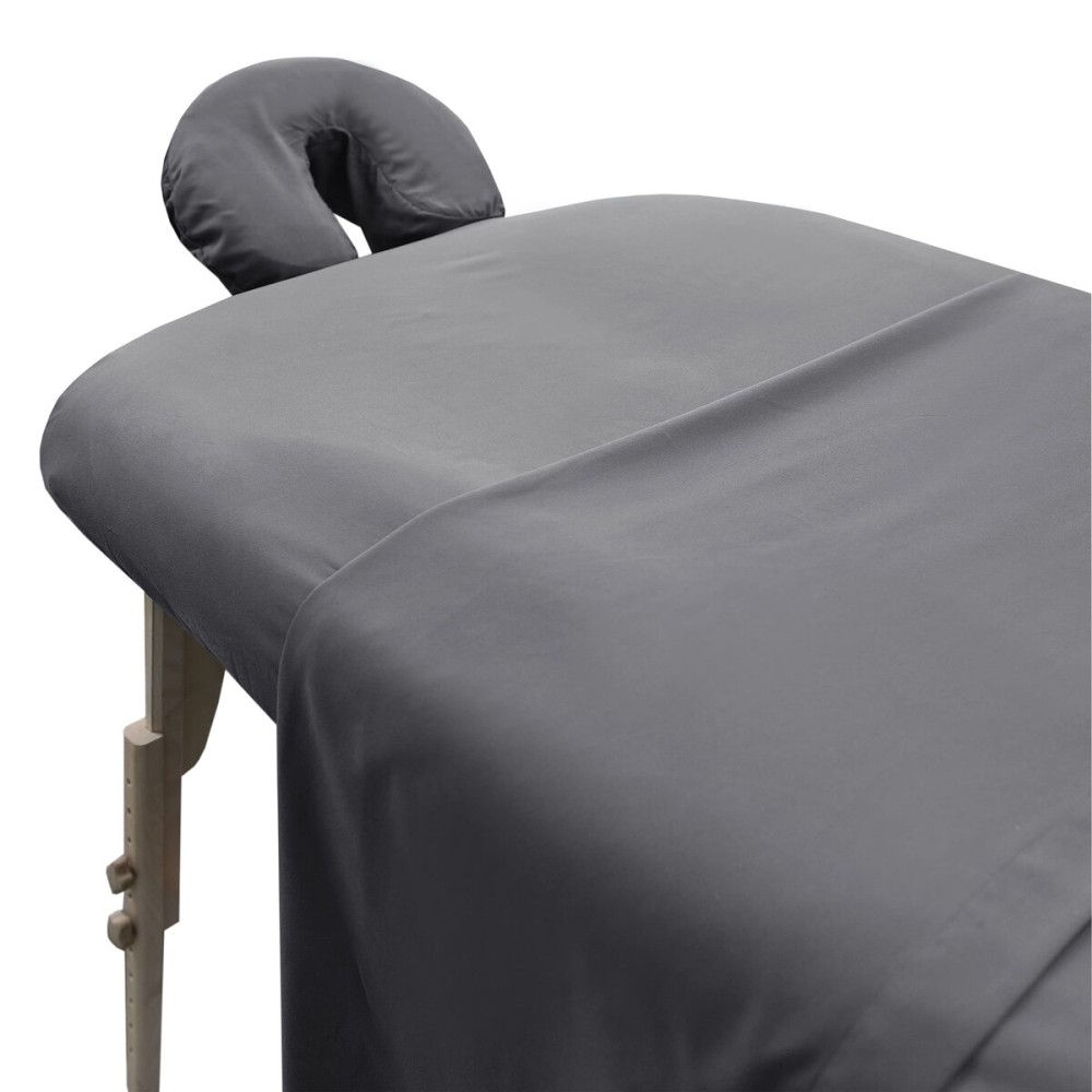 LONDON LINENS Soft Microfiber Massage Table Sheets Set 3 Piece Set - Includes Massage Table Cover, Massage Fitted Sheet, and Massage Face Rest Cover (Grey) LONDON LINENS Soft Microfiber Massage Table Sheets Set 3 Piece Set - Includes Massage Table Cover, Massage Fitted Sheet, and Massage Face Rest Cover (Grey)