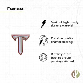 Desert Cactus Troy University Lapel Pins Trojans Logo Enamel Made of Metal (Pin A)