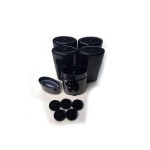 Empty Deodorant Containers - Twist-up, Recyclable, DIY Empty Deodorant OVAL Tubes, Bottom-fill 2.0 Oz (5-Pack, Black)