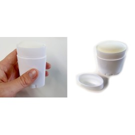 Empty Deodorant Containers - Twist-up, Recyclable, DIY Empty Deodorant OVAL Tubes, Bottom-fill 2.0 Oz (5-Pack, White)