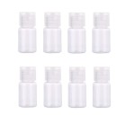 24PCS 5ml/0.17oz Empty Refillable Clear PET Plastic Flip Cap Dispenser Bottles Cosmetic Container Jar Pot Vial Sample Storage For Lotion Emulsion essential oil Facial Essence Perfume