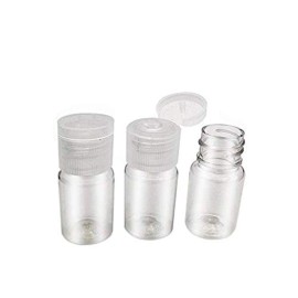24PCS 5ml/0.17oz Empty Refillable Clear PET Plastic Flip Cap Dispenser Bottles Cosmetic Container Jar Pot Vial Sample Storage For Lotion Emulsion essential oil Facial Essence Perfume
