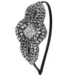 BABEYOND Flapper Headband 1920s Headpiece - Art Deco Headpiece Rhinestone Hair Accessories for Women (Style3-Silver)