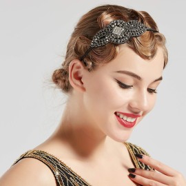 BABEYOND Flapper Headband 1920s Headpiece - Art Deco Headpiece Rhinestone Hair Accessories for Women (Style3-Silver) BABEYOND Flapper Headband 1920s Headpiece - Art Deco Headpiece Rhinestone Hair Accessories for Women (Style3-Silver)