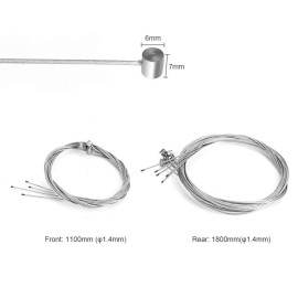 Hapleby 10PCS Premium Bike Brake Cable, Professional Bicycle brake line for Mountain, Free For End Caps and End Ferrule