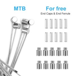 Hapleby 10PCS Premium Bike Brake Cable, Professional Bicycle brake line for Mountain, Free For End Caps and End Ferrule