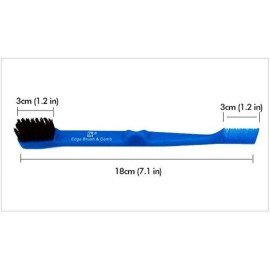 Double-Sided Edge Brush & Comb (Boar Bristles) (Green)