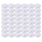 Tosnail 48 Pack 1 OZ Mini Metal Round Tins with Screw Lids, 30 ML Empty Sample Jars, Travel Storage Containers