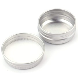 Tosnail 48 Pack 1 OZ Mini Metal Round Tins with Screw Lids, 30 ML Empty Sample Jars, Travel Storage Containers