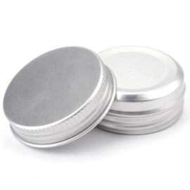 Tosnail 48 Pack 1 OZ Mini Metal Round Tins with Screw Lids, 30 ML Empty Sample Jars, Travel Storage Containers