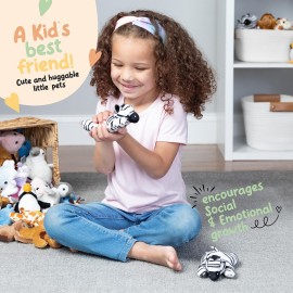 Forest & Twelfth Mini Zebra Plush Toys | 12 Pack Zebra Stuffed Animal Bulk | Stocking Stuffer for Girls & Boys, Animals Figures for Party Favors, Goody Bags, Classroom Treasure Box Prizes